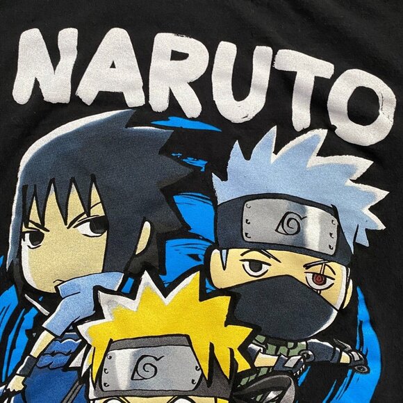 Naruto Shippuden Chibi Sasuke Hatake T-Shirt Size M Graphic Print Anime Manga 1 - Picture 3 of 11